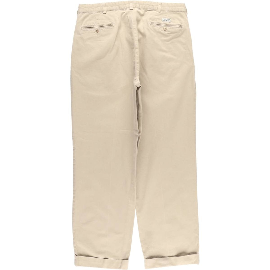 Ralph Lauren POLO RALPH LAUREN HAMMOND PANT, two-pleat chino pants, men's size W36 cotton Beige type Vintage Second Hand