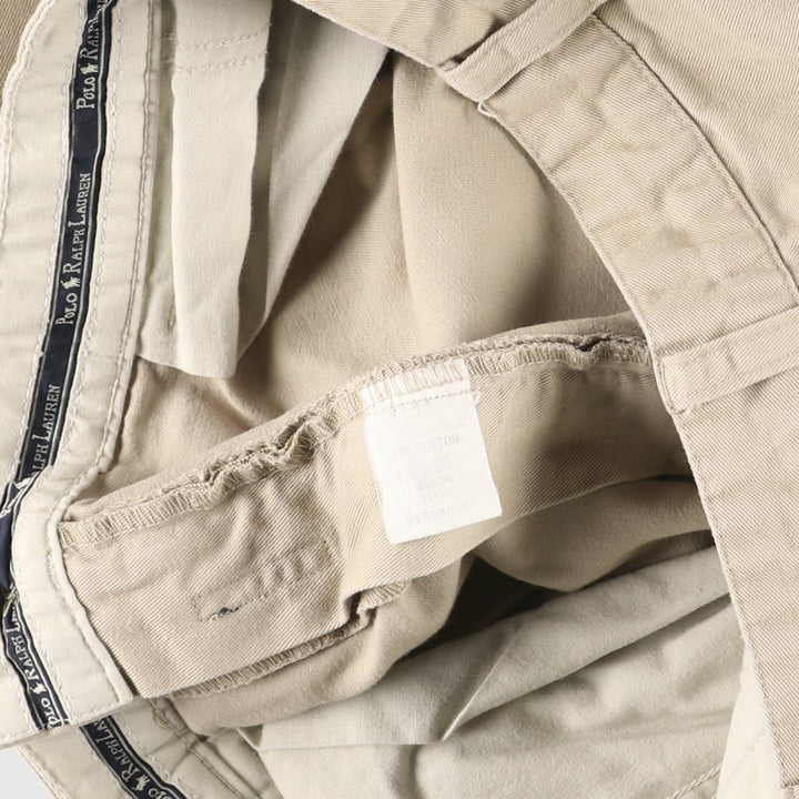 Ralph Lauren POLO RALPH LAUREN HAMMOND PANT, two-pleat chino pants, men's size W36 cotton Beige type Vintage Second Hand