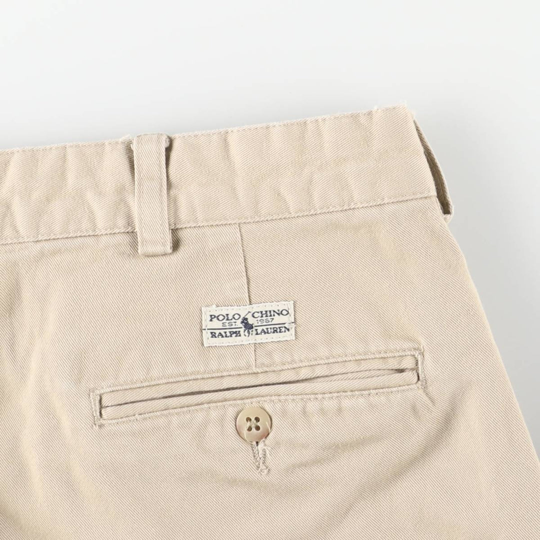 Ralph Lauren POLO RALPH LAUREN HAMMOND PANT, two-pleat chino pants, men's size W36 cotton Beige type Vintage Second Hand