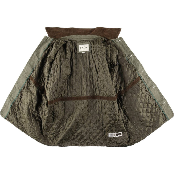 Orvis Padded Duck Hunting Jacket, Men's XXL cotton Khaki type Vintage Second Hand