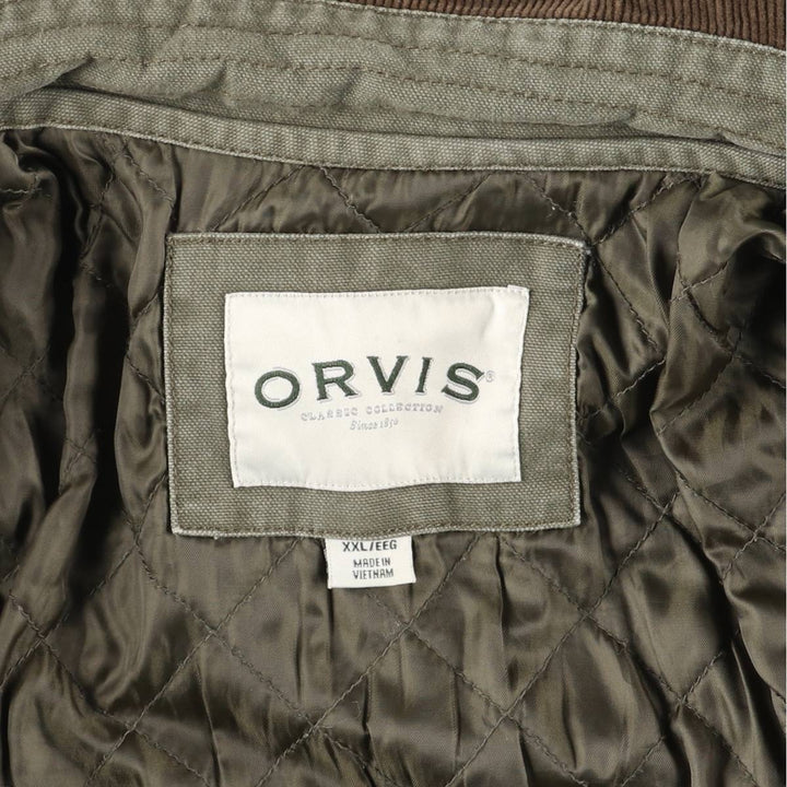 Orvis Padded Duck Hunting Jacket, Men's XXL cotton Khaki type Vintage Second Hand