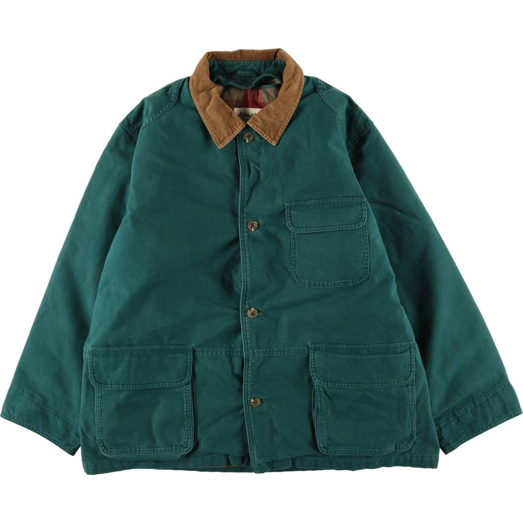 90'S Eddie Bauer padded hunting jacket, men's size L cotton dark green Vintage Second Hand