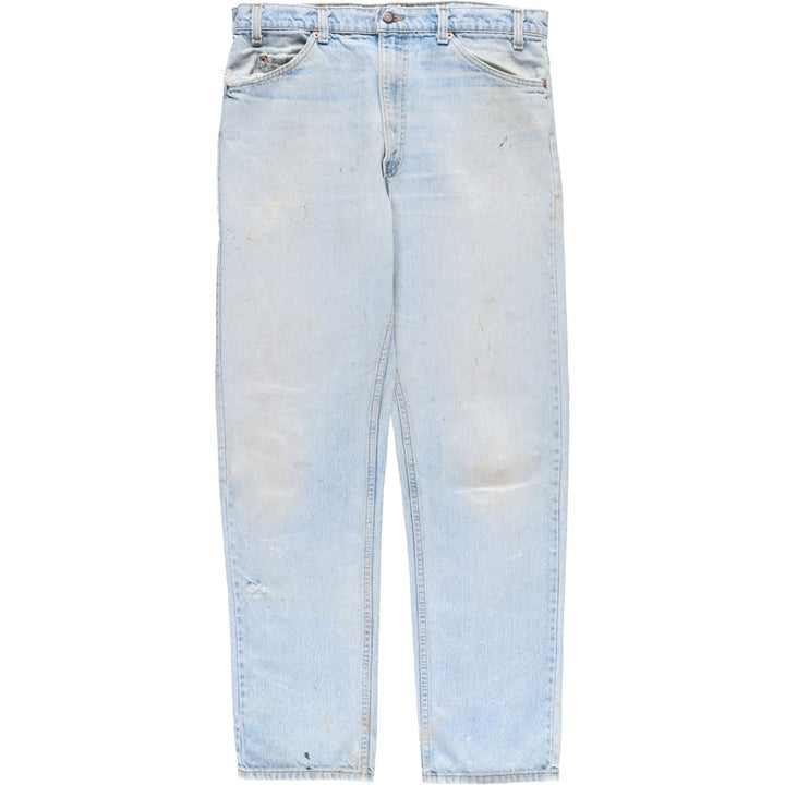 90s-00'S Levi's 40505-0214 Orange Tab Tapered Denim Pants, Made in USA, Men's, Size 35, Vintage cotton blue type Vintage Second Hand