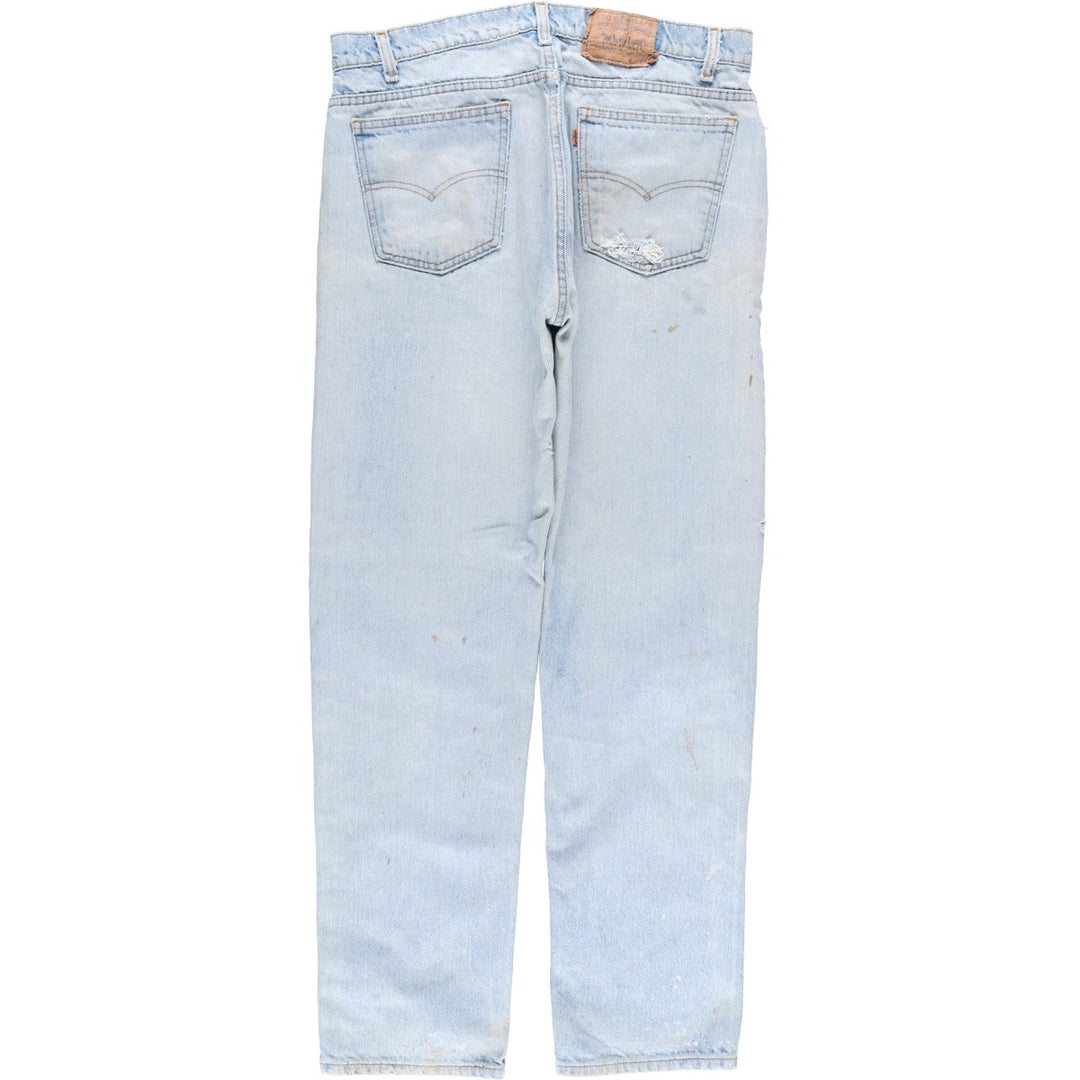 90s-00'S Levi's 40505-0214 Orange Tab Tapered Denim Pants, Made in USA, Men's, Size 35, Vintage cotton blue type Vintage Second Hand
