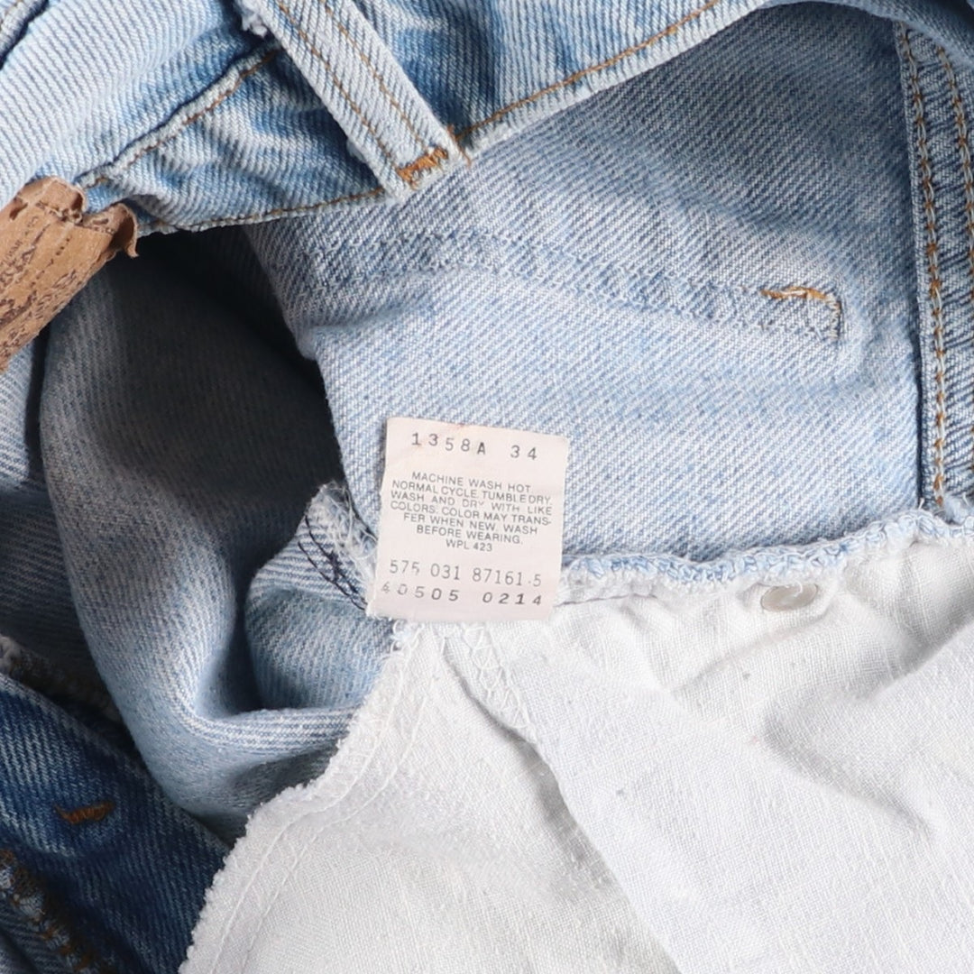 90s-00'S Levi's 40505-0214 Orange Tab Tapered Denim Pants, Made in USA, Men's, Size 35, Vintage cotton blue type Vintage Second Hand