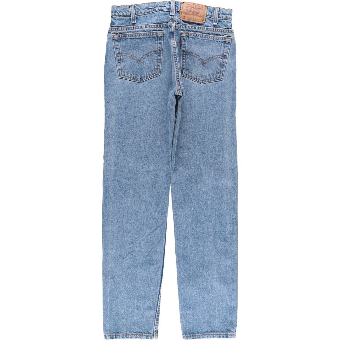 90'S Levi's 505 REGULAR FIT STRAIGHT LEG Tapered Denim Pants Made in USA Men's W30 Vintage cotton Blue type light blue Vintage Second Hand