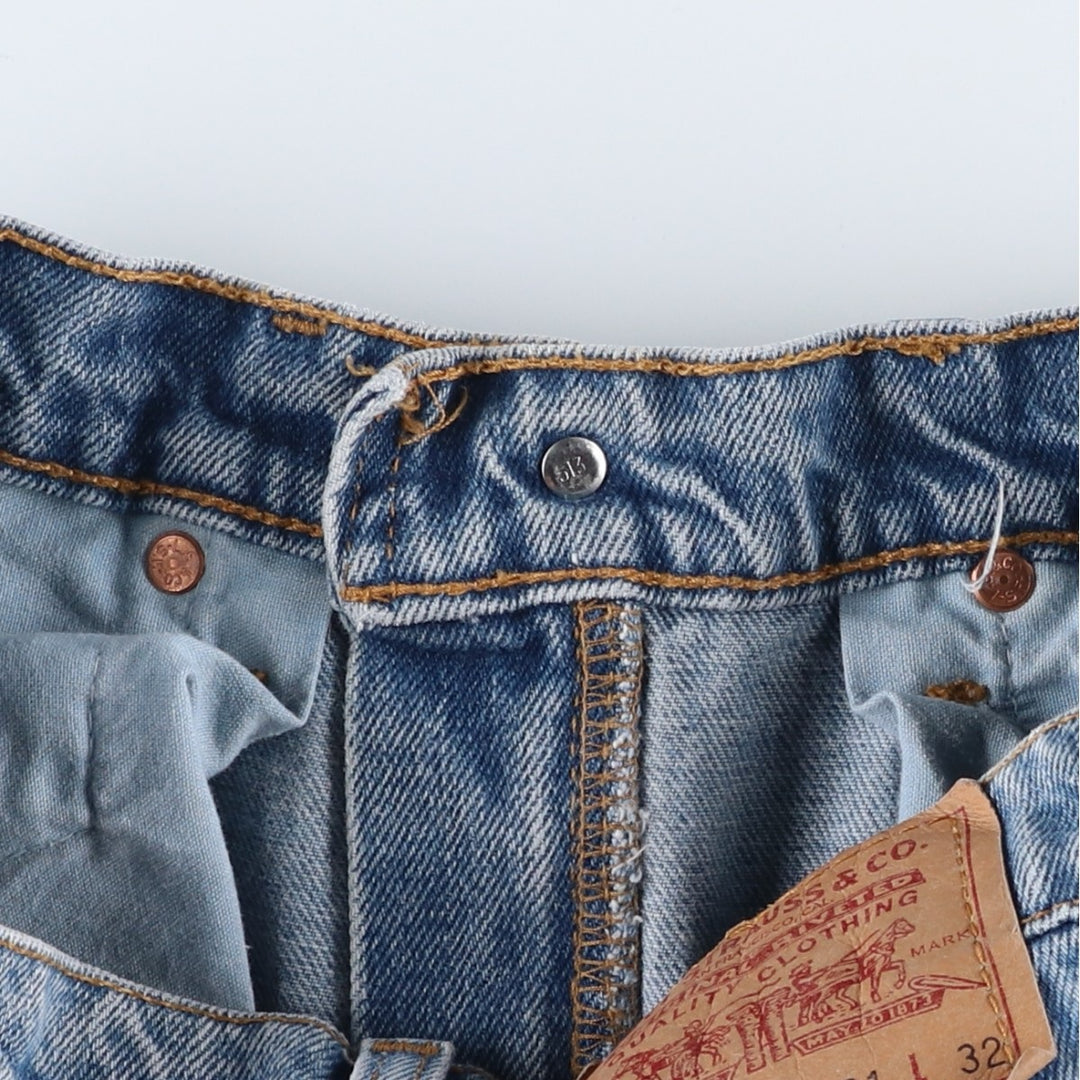 90'S Levi's 505 REGULAR FIT STRAIGHT LEG Tapered Denim Pants Made in USA Men's W30 Vintage cotton Blue type light blue Vintage Second Hand
