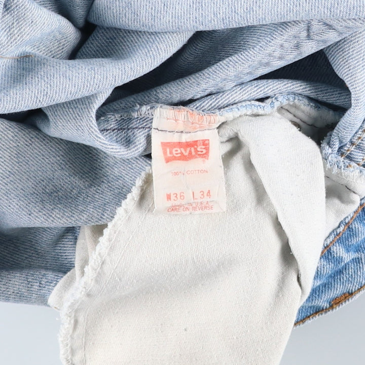 90s-00'S Levi's 40505-0214 Orange Tab Tapered Denim Pants, Made in USA, Men's, Size 34, Vintage cotton blue type Vintage Second Hand