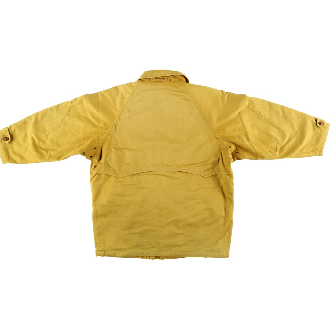 Burberry's padded hunting jacket, made in England, men's size XL cotton yellow type Vintage Second Hand