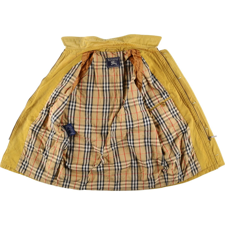 Burberry's padded hunting jacket, made in England, men's size XL cotton yellow type Vintage Second Hand