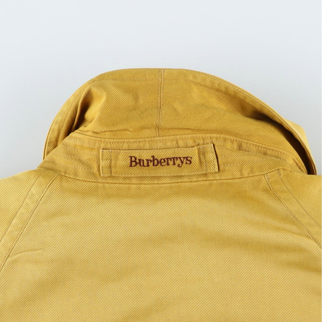 Burberry's padded hunting jacket, made in England, men's size XL cotton yellow type Vintage Second Hand