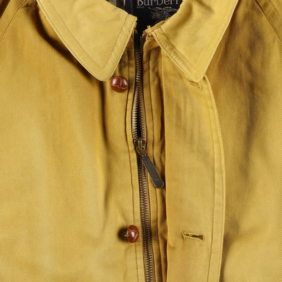 Burberry's padded hunting jacket, made in England, men's size XL cotton yellow type Vintage Second Hand