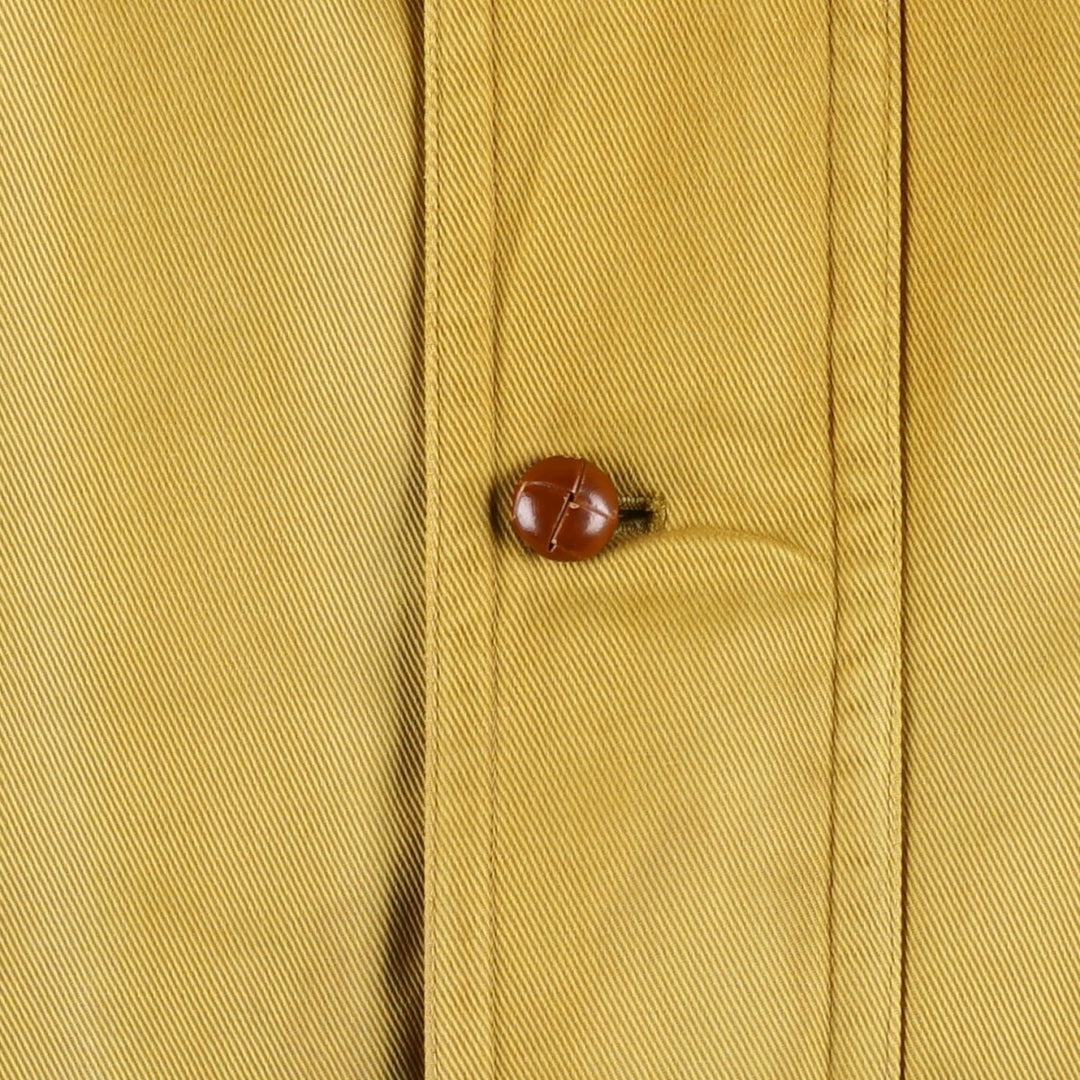 Burberry's padded hunting jacket, made in England, men's size XL cotton yellow type Vintage Second Hand