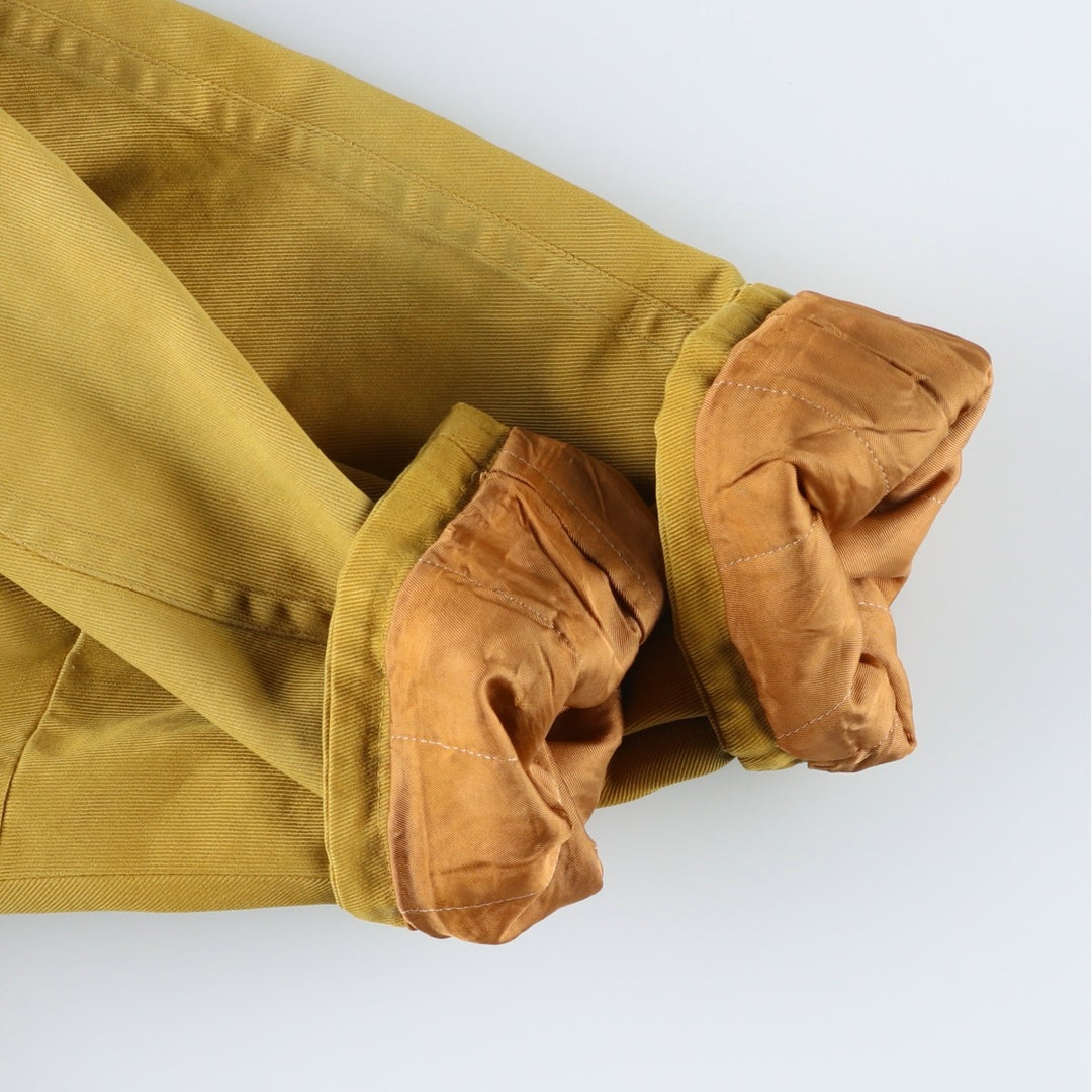Burberry's padded hunting jacket, made in England, men's size XL cotton yellow type Vintage Second Hand