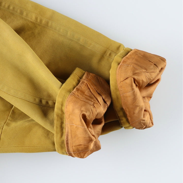 Burberry's padded hunting jacket, made in England, men's size XL cotton yellow type Vintage Second Hand