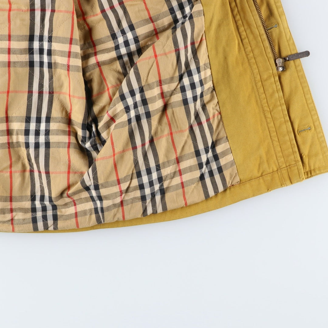 Burberry's padded hunting jacket, made in England, men's size XL cotton yellow type Vintage Second Hand