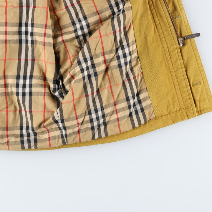 Burberry's padded hunting jacket, made in England, men's size XL cotton yellow type Vintage Second Hand