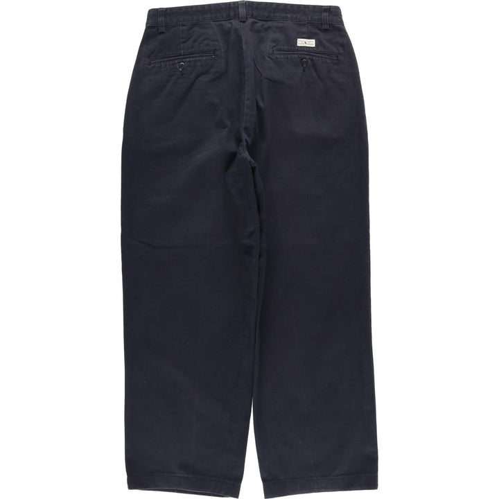 Ralph Lauren POLO RALPH LAUREN ANDREW PANT Two-pleat chino pants Men's size W32 cotton navy blue type Vintage Second Hand