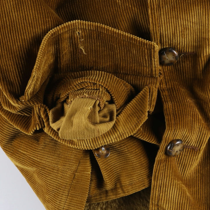 Vintage 1970'S Sears The Men's Store SPORTSWEAR corduroy boa jacket, size M, men's cotton brown type Vintage Second Hand