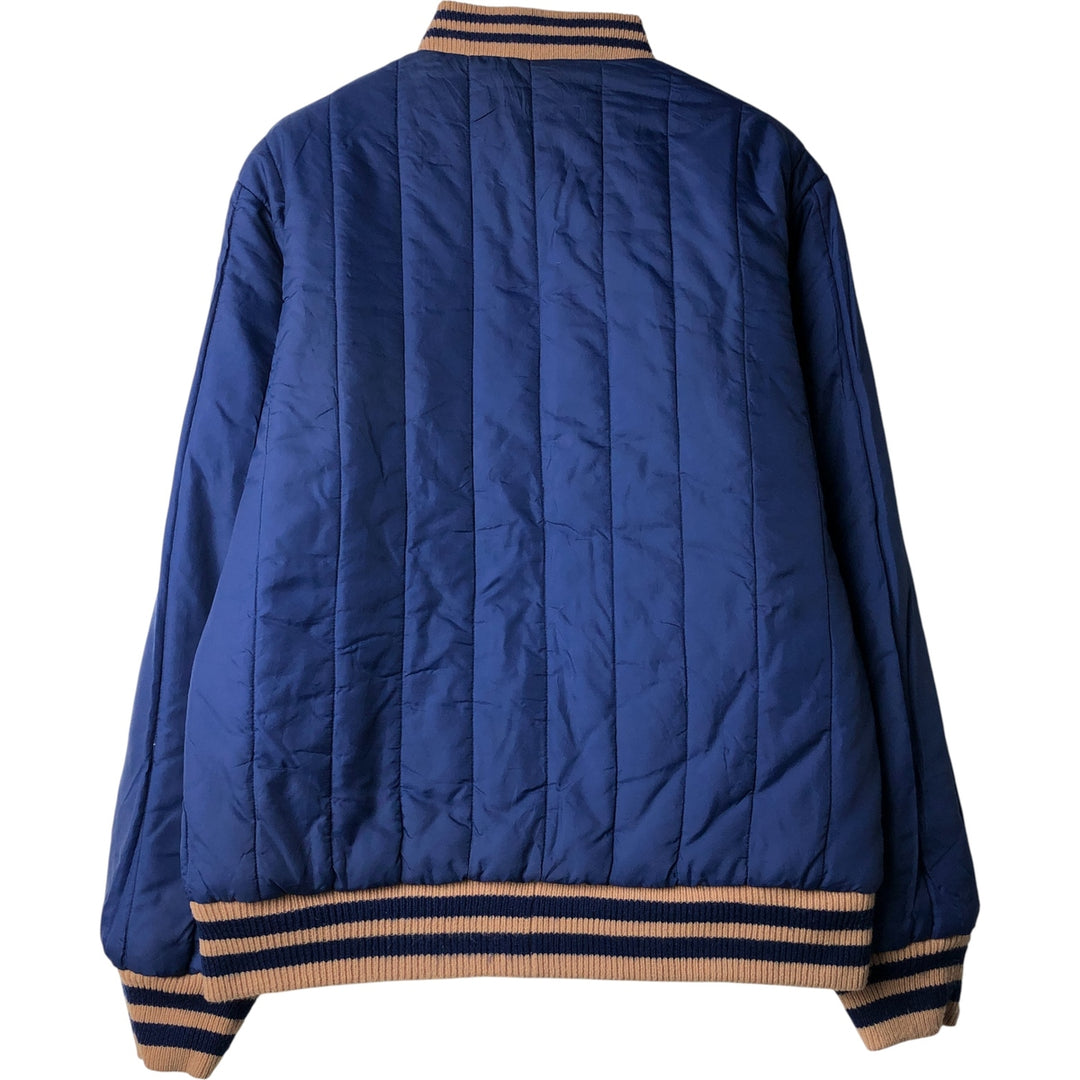 GENERATION ONE Padded Reversible Varsity Jacket, Men's Size XL polyester Beige type Vintage Second Hand