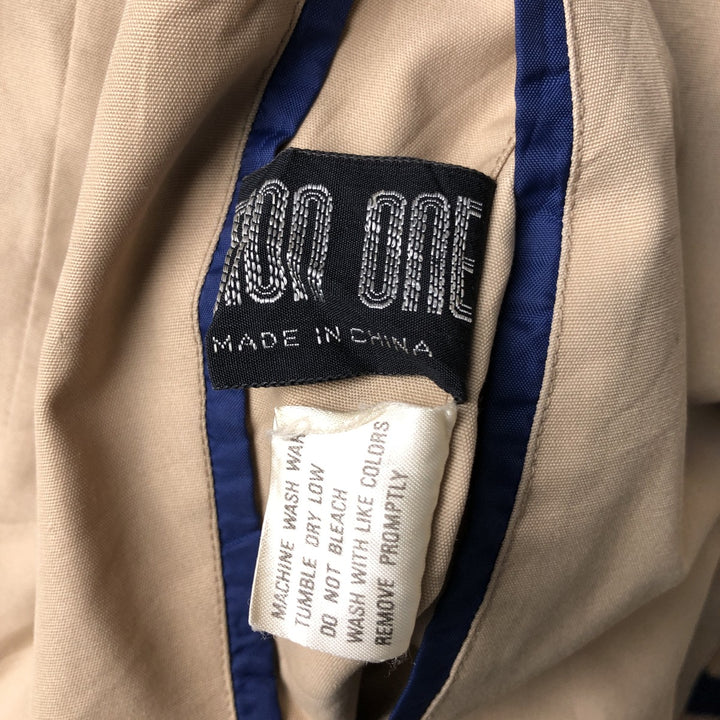 GENERATION ONE Padded Reversible Varsity Jacket, Men's Size XL polyester Beige type Vintage Second Hand