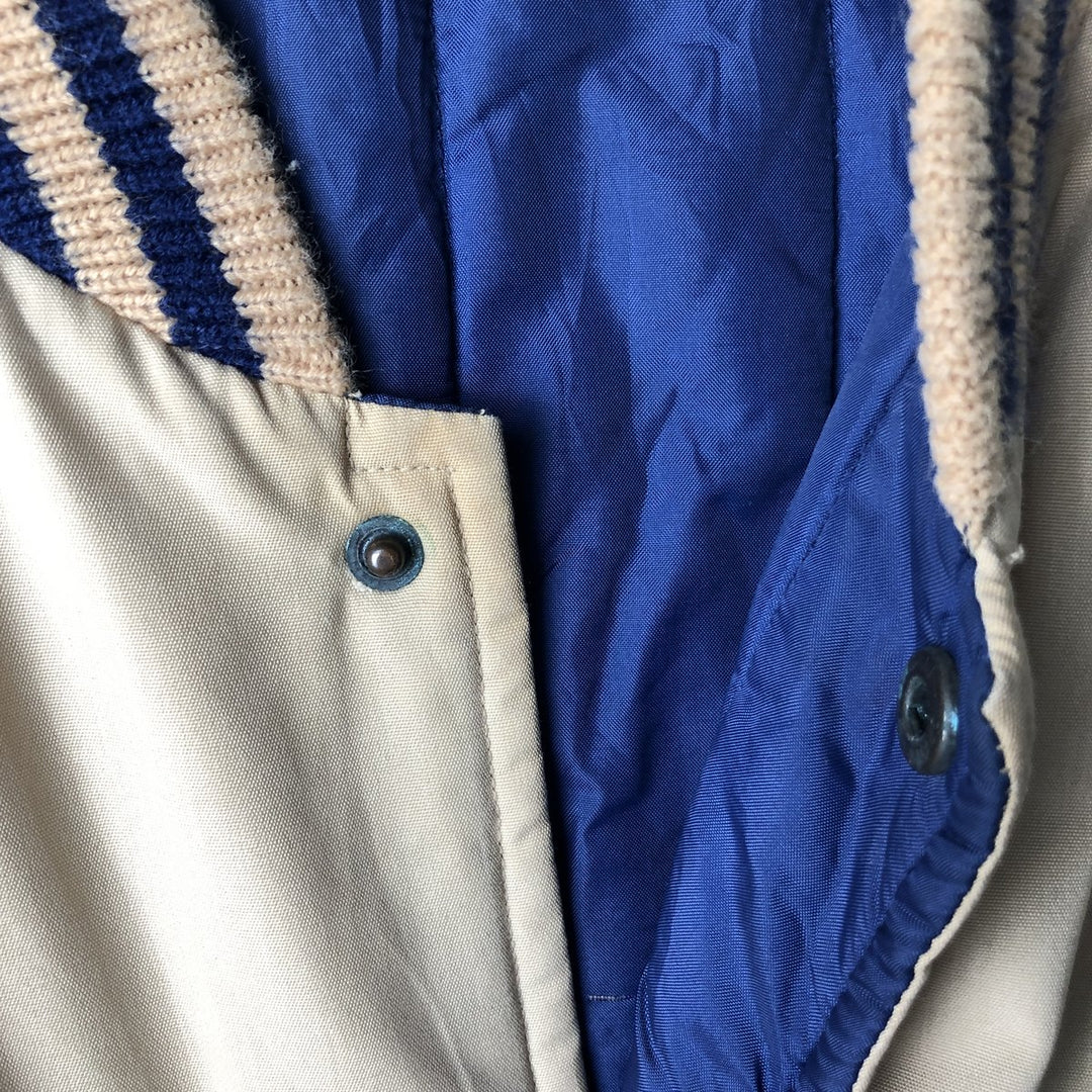 GENERATION ONE Padded Reversible Varsity Jacket, Men's Size XL polyester Beige type Vintage Second Hand