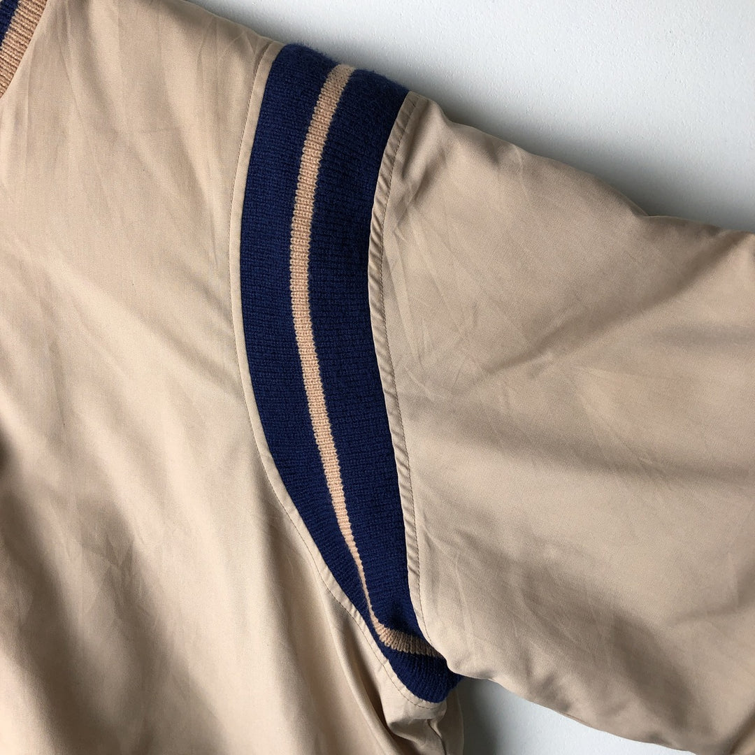 GENERATION ONE Padded Reversible Varsity Jacket, Men's Size XL polyester Beige type Vintage Second Hand