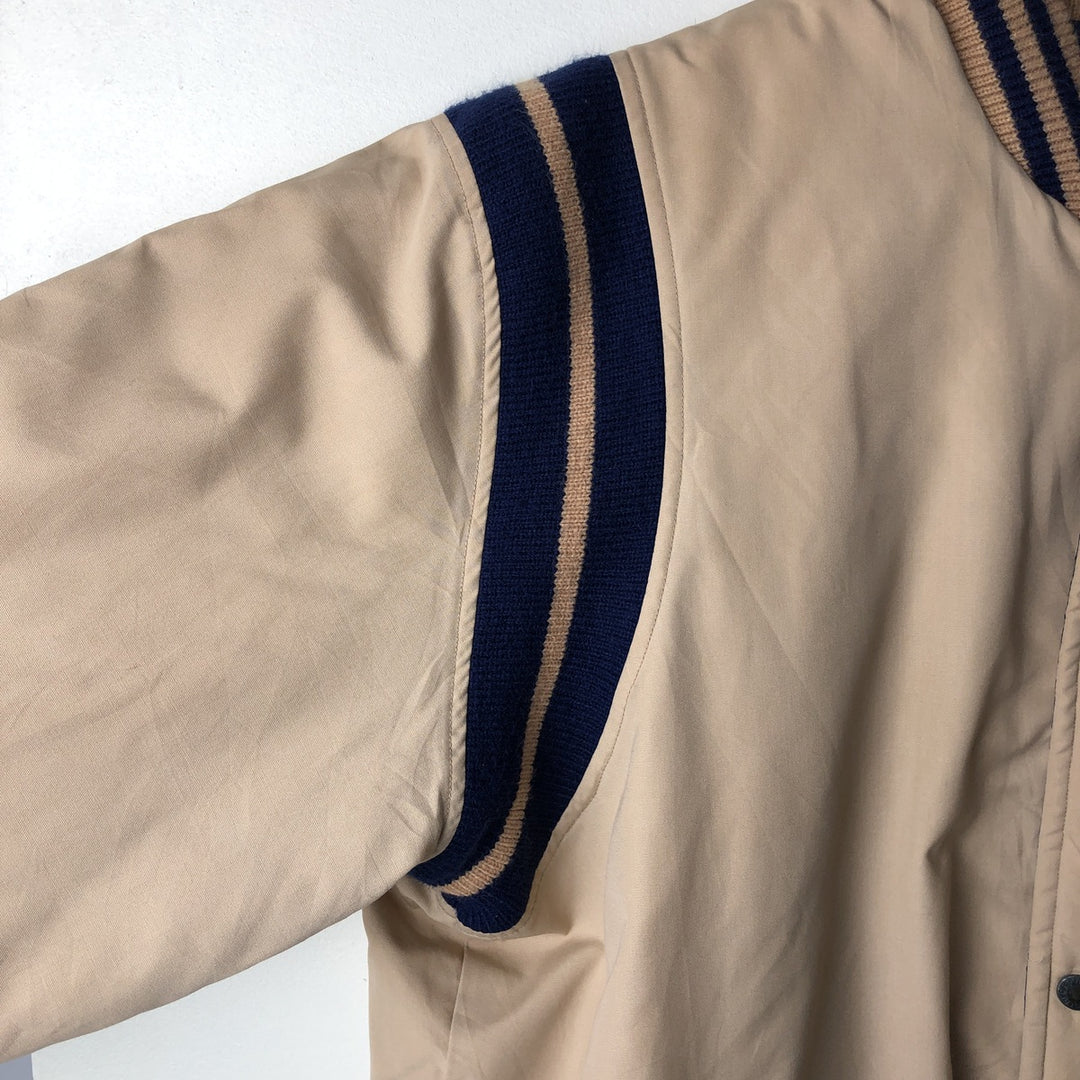 GENERATION ONE Padded Reversible Varsity Jacket, Men's Size XL polyester Beige type Vintage Second Hand