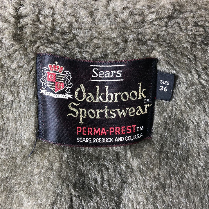 Vintage 60s-70'S Sears OAKBROOK SPORTSWEAR Jacket, Men's Size Small unclear Khaki type Vintage Second Hand
