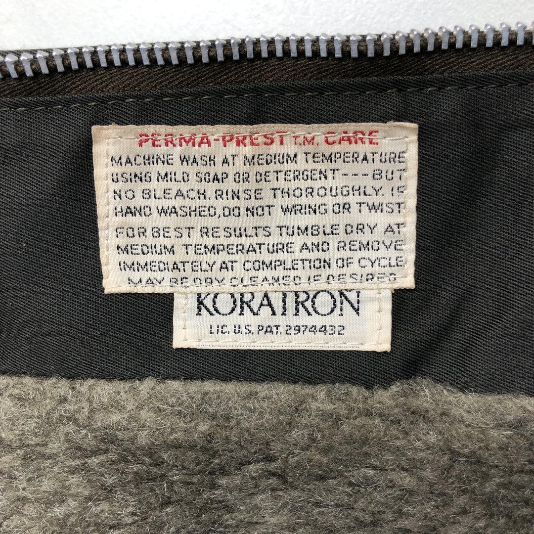 Vintage 60s-70'S Sears OAKBROOK SPORTSWEAR Jacket, Men's Size Small unclear Khaki type Vintage Second Hand