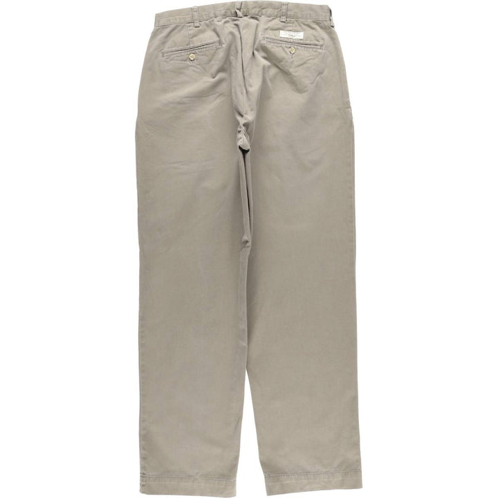 Ralph Lauren POLO by Ralph Lauren ANDREW PANT Two-pleat chino pants for men, equivalent to W34 cotton gray type Vintage Second Hand