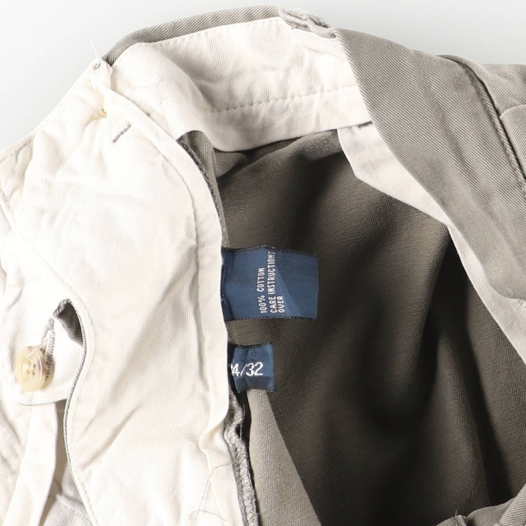 Ralph Lauren POLO by Ralph Lauren ANDREW PANT Two-pleat chino pants for men, equivalent to W34 cotton gray type Vintage Second Hand