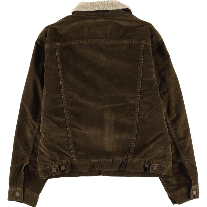 2000'S Levi's Trucker Jacket, Corduroy Boa Jacket, Men's Size Small cotton brown type Vintage Second Hand