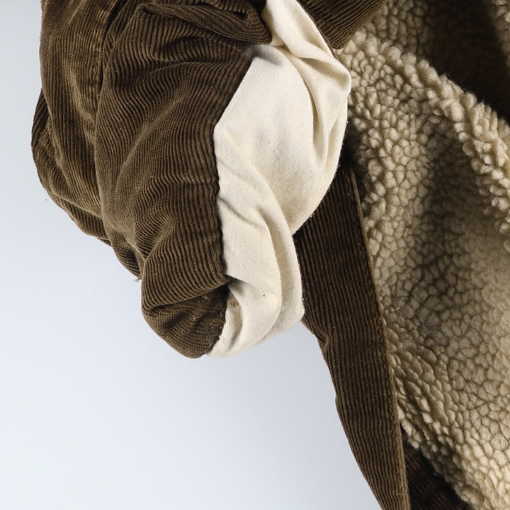 2000'S Levi's Trucker Jacket, Corduroy Boa Jacket, Men's Size Small cotton brown type Vintage Second Hand