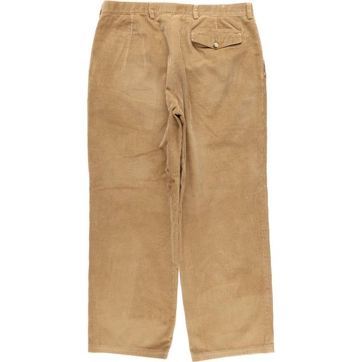 Burberry's London Two-pleat Corduroy Pants, Men's, Size W35 cotton beige type brown Vintage Second Hand