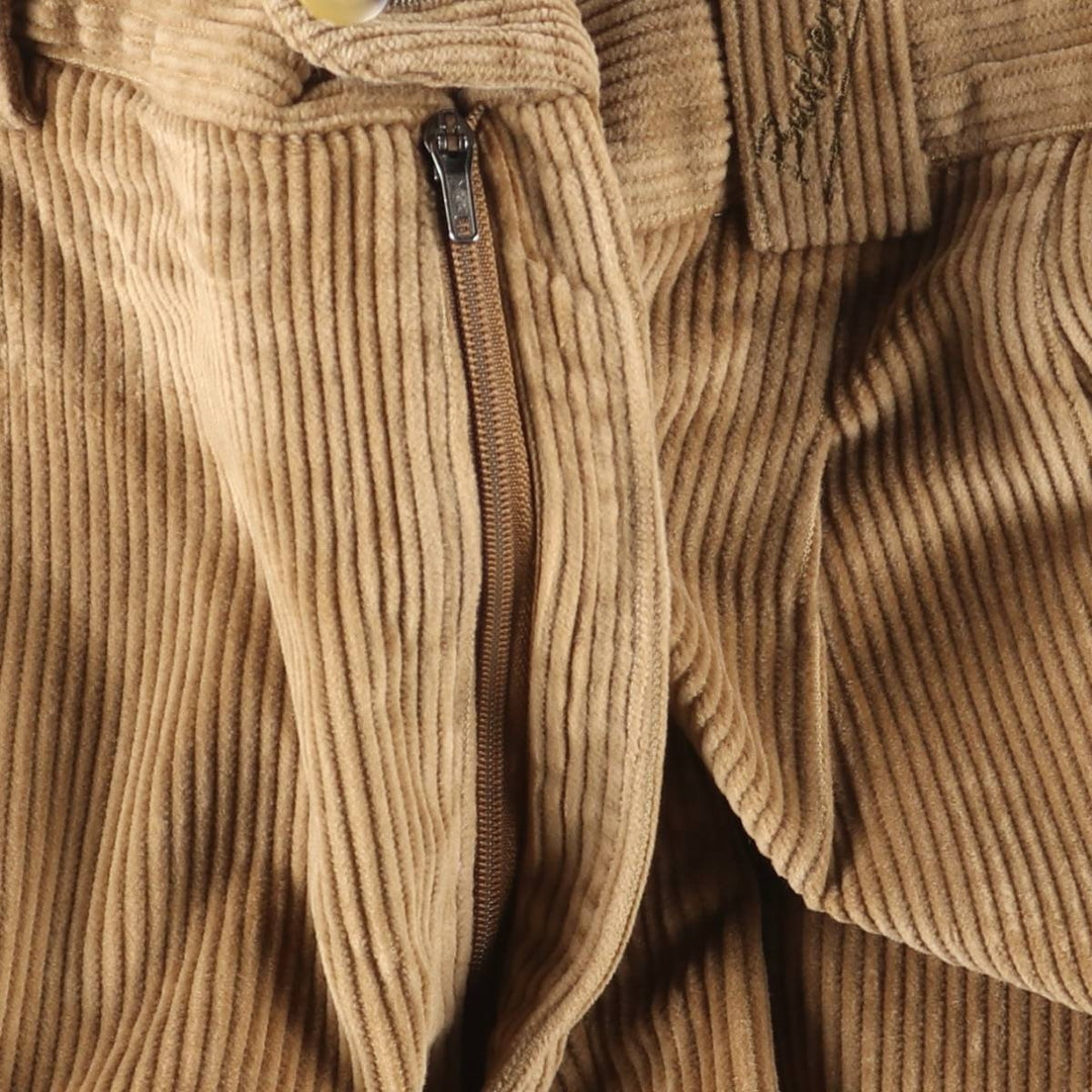 Burberry's London Two-pleat Corduroy Pants, Men's, Size W35 cotton beige type brown Vintage Second Hand