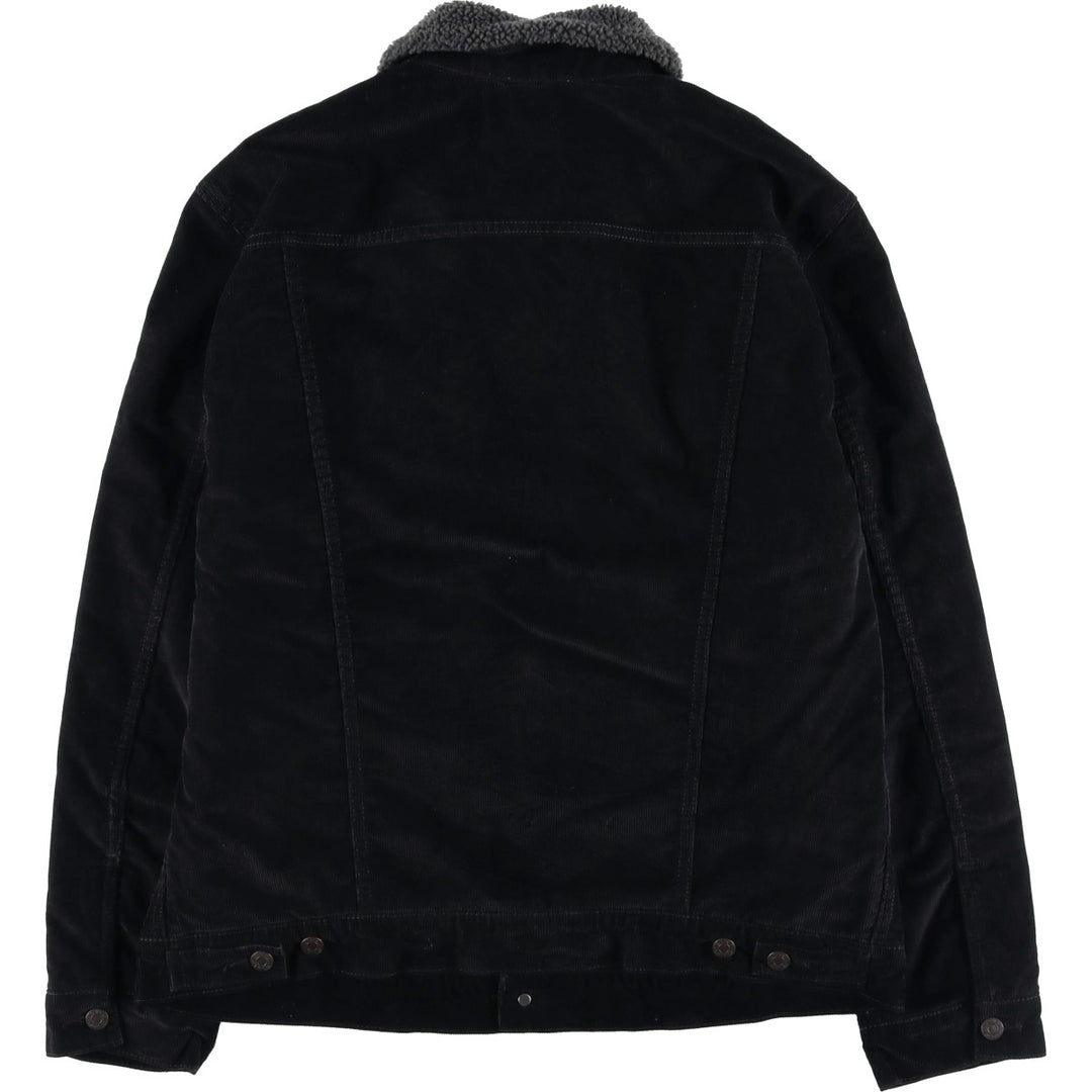 Levi's Trucker Jacket, Padded Corduroy Boa Jacket, Men's Size XL cotton black type Vintage Second Hand