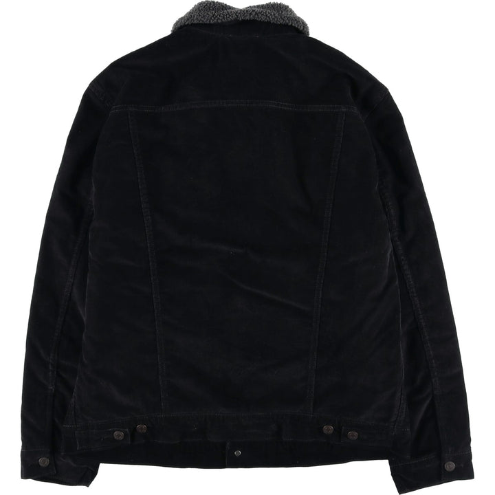 Levi's Trucker Jacket, Padded Corduroy Boa Jacket, Men's Size XL cotton black type Vintage Second Hand