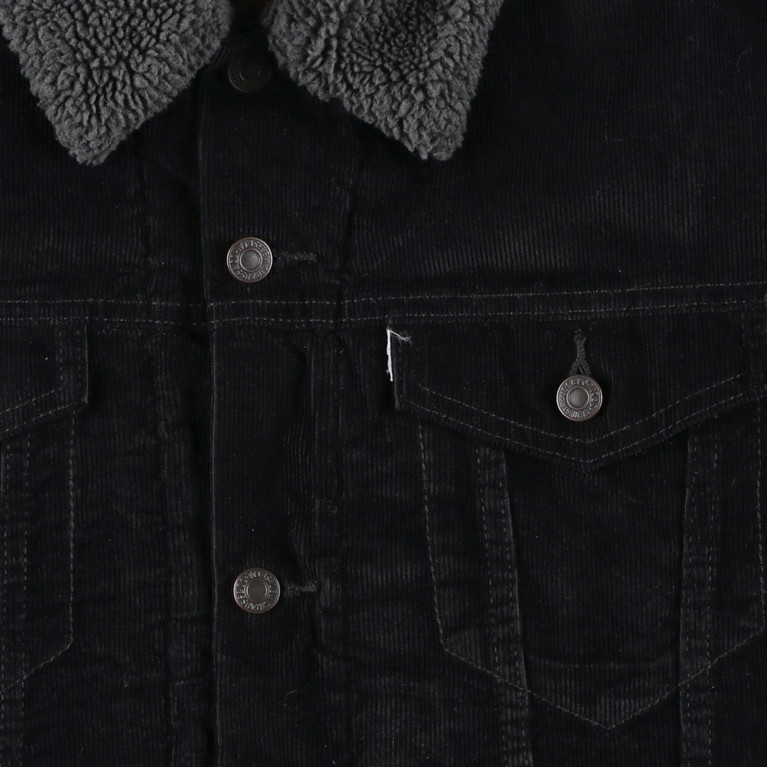 Levi's Trucker Jacket, Padded Corduroy Boa Jacket, Men's Size XL cotton black type Vintage Second Hand