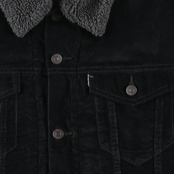 Levi's Trucker Jacket, Padded Corduroy Boa Jacket, Men's Size XL cotton black type Vintage Second Hand