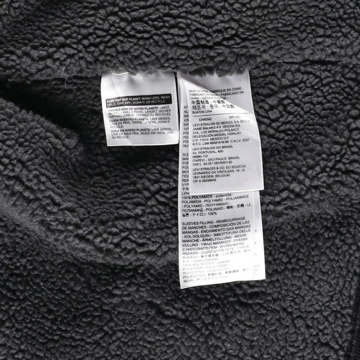 Levi's Trucker Jacket, Padded Corduroy Boa Jacket, Men's Size XL cotton black type Vintage Second Hand