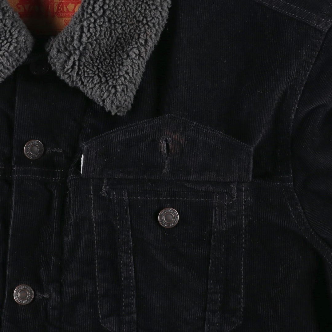 Levi's Trucker Jacket, Padded Corduroy Boa Jacket, Men's Size XL cotton black type Vintage Second Hand