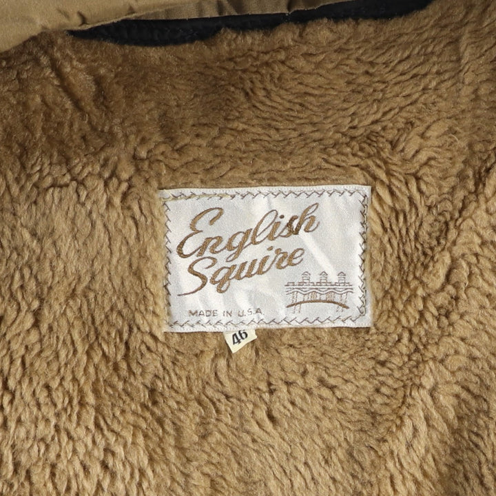 Vintage 1970'S English Squire Zip-Up Jacket, Made in USA, Men's XL unclear beige type brown Vintage Second Hand