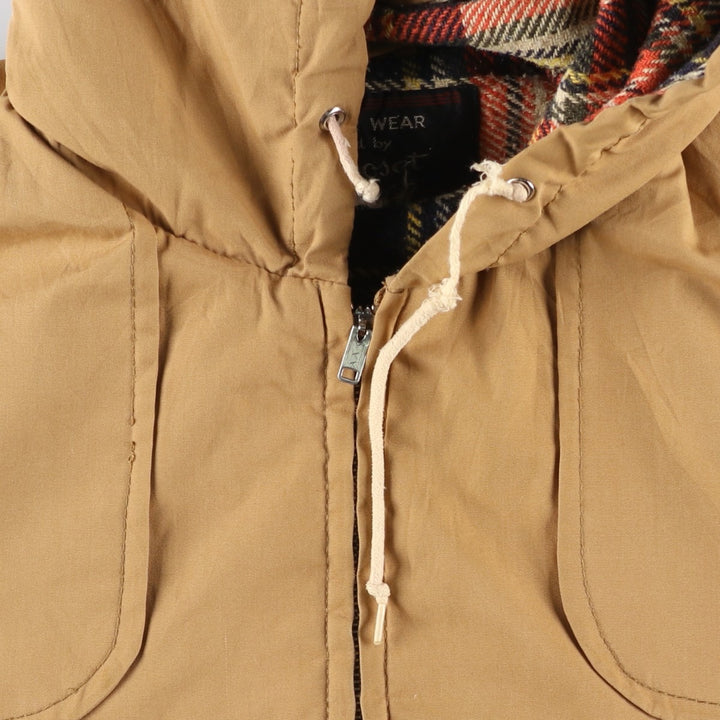 SANCSET Men's Vintage Cotton Parka, Size L cotton beige type brown Vintage Second Hand
