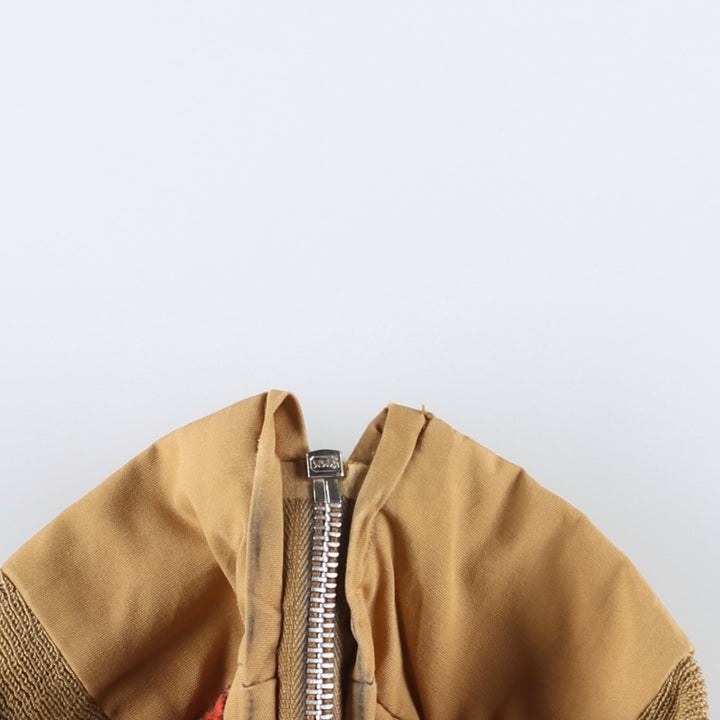 SANCSET Men's Vintage Cotton Parka, Size L cotton beige type brown Vintage Second Hand