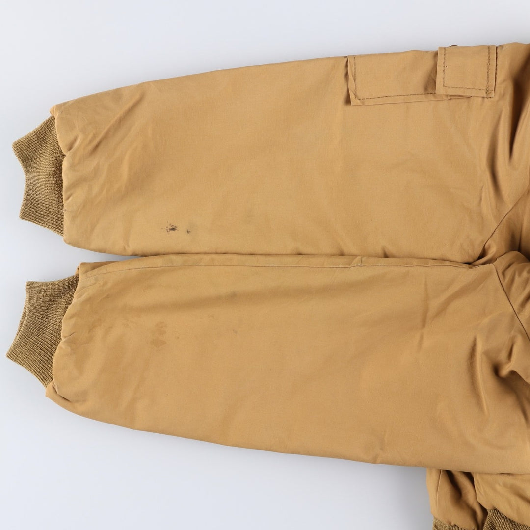 SANCSET Men's Vintage Cotton Parka, Size L cotton beige type brown Vintage Second Hand