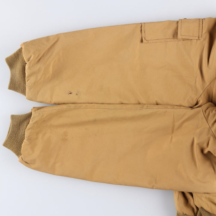 SANCSET Men's Vintage Cotton Parka, Size L cotton beige type brown Vintage Second Hand