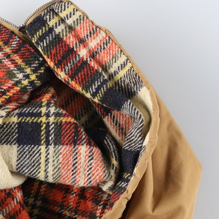 SANCSET Men's Vintage Cotton Parka, Size L cotton beige type brown Vintage Second Hand
