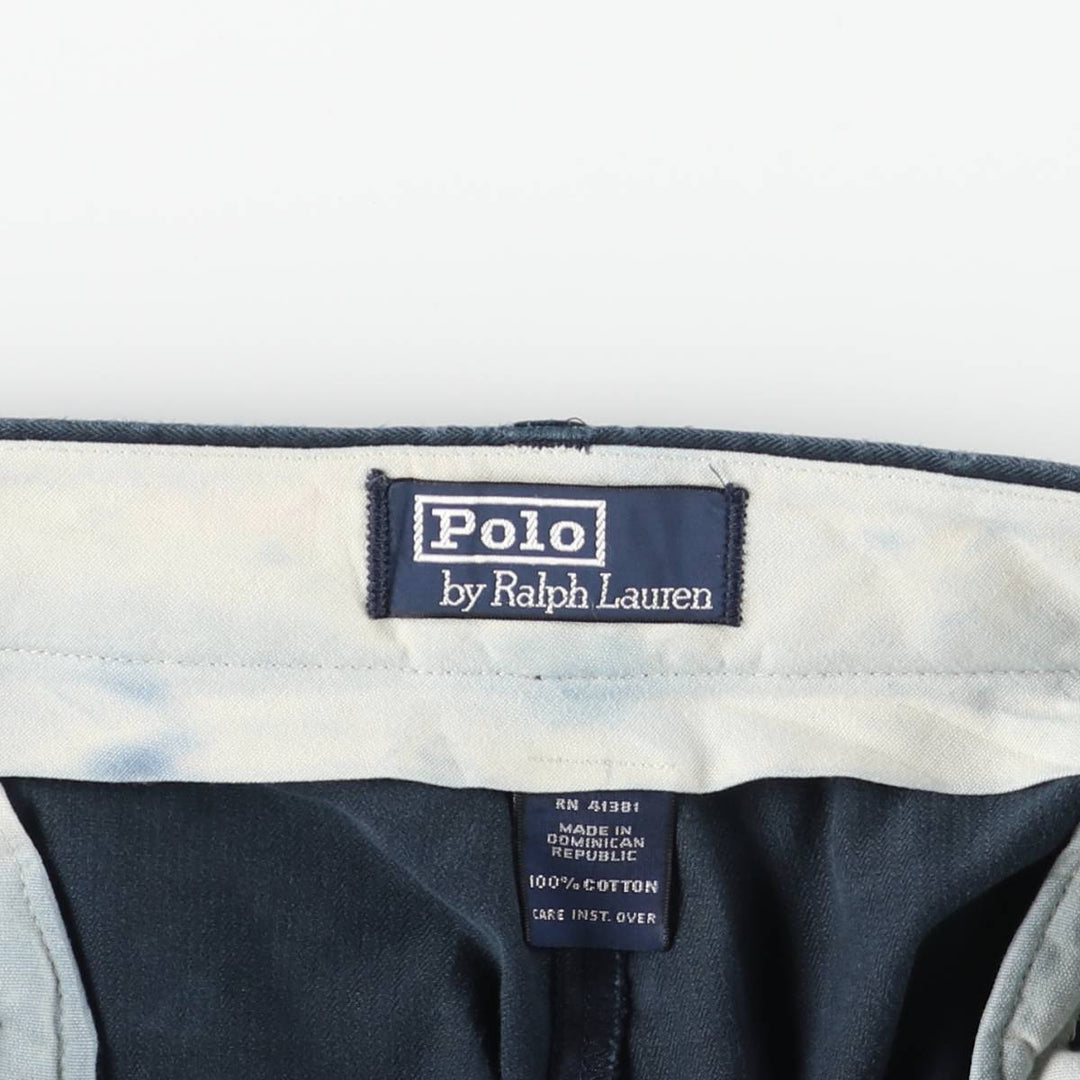 Ralph Lauren POLO by Ralph Lauren Men's Chino Pants, Size W39 cotton navy blue type Vintage Second Hand