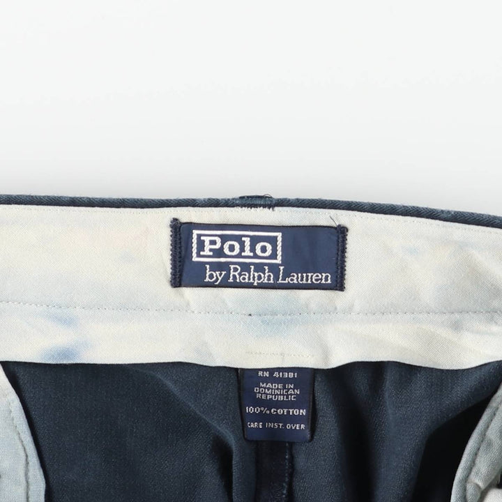 Ralph Lauren POLO by Ralph Lauren Men's Chino Pants, Size W39 cotton navy blue type Vintage Second Hand